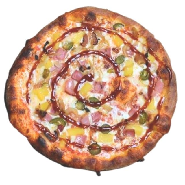 Maui Wowi on Fire Pizza.