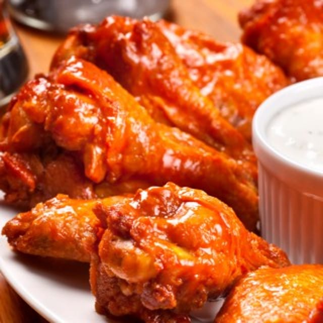 Wood Fired and Flash Fried Wings.