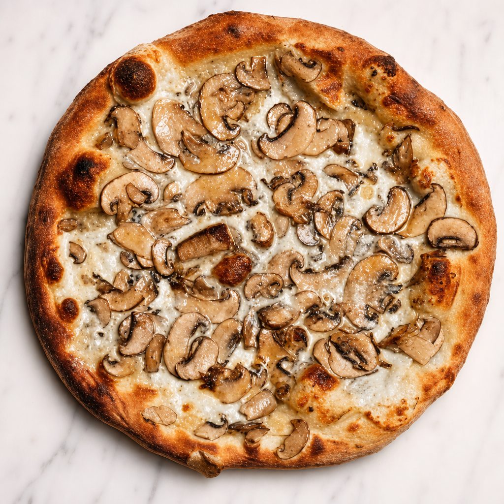 Giulietta's Funghi (Mushroom) Pizza.