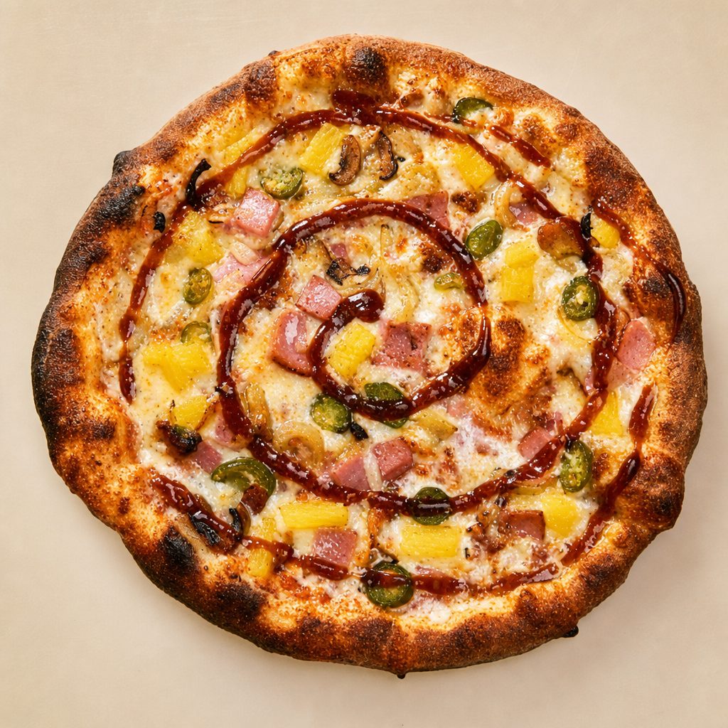 Maui Wowi on Fire Pizza.